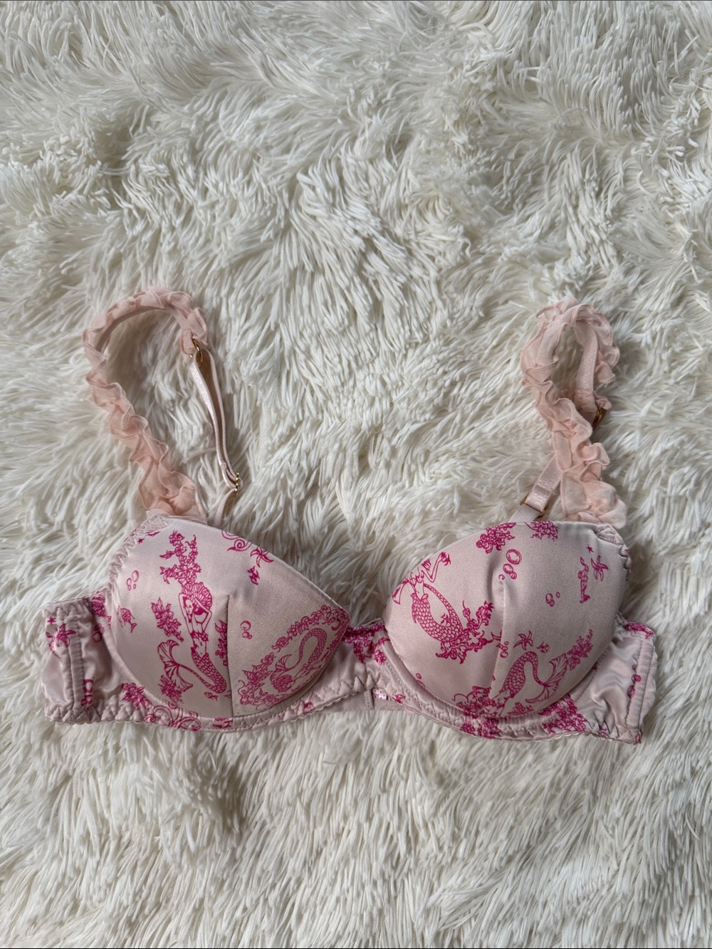 VS Sexy Little Things Mermaid Print Ruffle Straps Bra